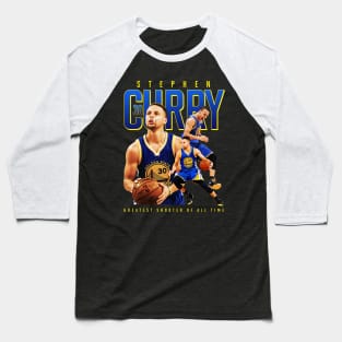 Steph Curry 30 Golden State Warriors Baseball T-Shirt